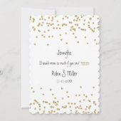 Elegant wit en goud, wil je mijn bruidsmeisje zijn kaart (Achterkant)