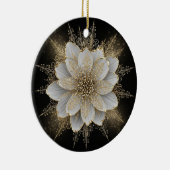 Elegant wit en gouden bloem ornament (Rechts)
