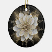 Elegant wit en gouden bloem ornament (Links)