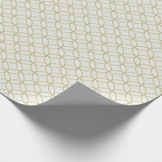 Elegant wit en gouden kerstpapier cadeaupapier (Hoek)