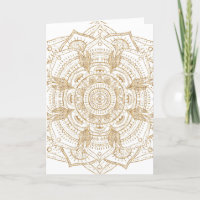 Elegant wit en gouden Mandala handgeschreven ontwe