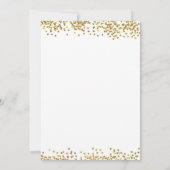 Elegant wit en gouden Sparkle Glitter Afstuderen Kaart (Achterkant)