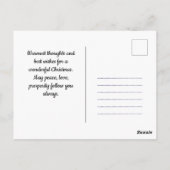 Elegant wit en grijs kerst briefkaart (Achterkant)