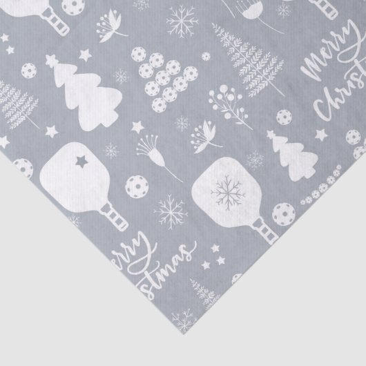 Elegant wit en grijs kerst tissuepapier (Detail)