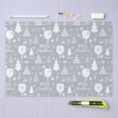 Elegant wit en grijs kerst tissuepapier (Craft)