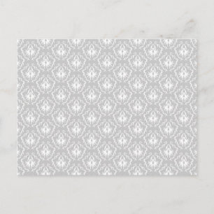Elegant wit en grijs patroon. Damascus. Briefkaart