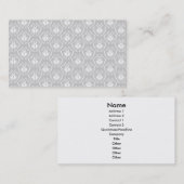 Elegant wit en grijs patroon. Damascus. Visitekaartje (Voorkant / Achterkant)