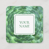 Elegant wit en groen botanisch Visitekaartje (Voorkant)