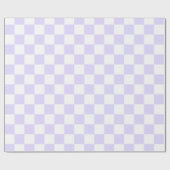 Elegant wit en Paarse schaakbord Cadeaupapier (Vlak)