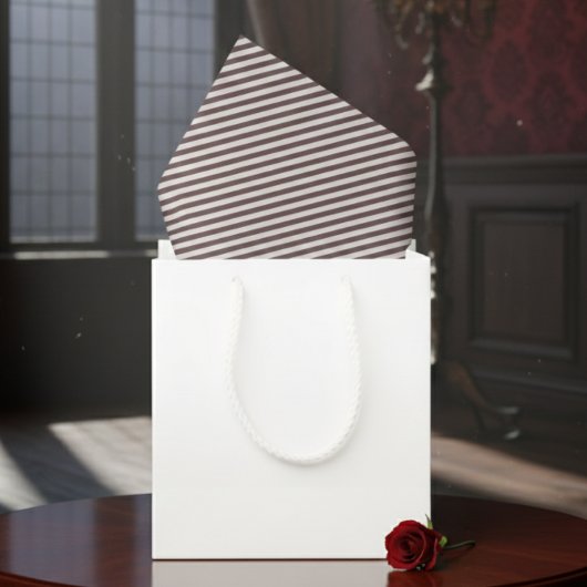 Elegant wit en pruim donker Halloween gestreept Tissuepapier