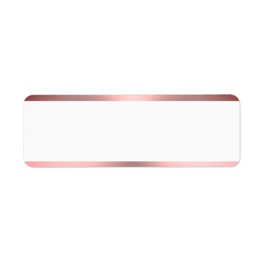 Elegant Wit en Roze Geborsteld Metaal Kijk Blank Etiket (Voorkant)
