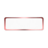 Elegant Wit en Roze Geborsteld Metaal Kijk Rand Etiket (Voorkant)