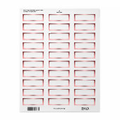 Elegant Wit en Roze Geborsteld Metaal Kijk Rand Etiket (Full Sheet)