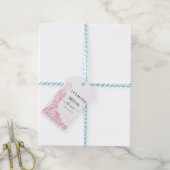 Elegant Wit en roze Vrijgezellenfeest Welkom Cadeaulabel (Met Touw)