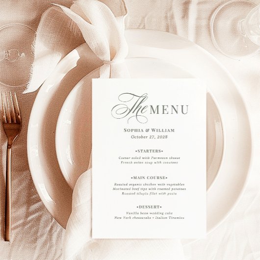 Elegant wit en salie groen | Classic Luxe Menu