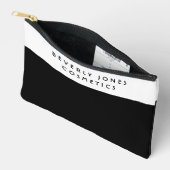 Elegant wit en zwart accessoire zakje etui (Open)