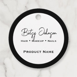 Elegant wit en zwart product Label