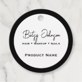 Elegant wit en zwart product Label (Voorkant)