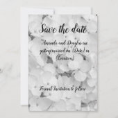 Elegant wit en zwart Save the Date Kaart (Voorkant)