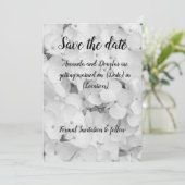 Elegant wit en zwart Save the Date Kaart (Staand voorkant)