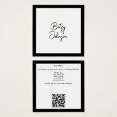 Elegant wit en zwart Visitekaartje (Voorkant /achterkant)