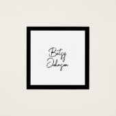 Elegant wit en zwart Visitekaartje (Voorkant)