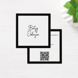 Elegant wit en zwart Visitekaartje