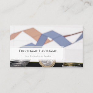 Elegant wit eurogeldschema als financieel deskundi visitekaartje