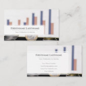 Elegant wit eurogeldschema als financieel deskundi visitekaartje (Voorkant / Achterkant)