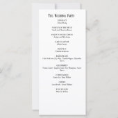 Elegant wit formeel huwelijksprogramma (Achterkant)