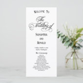 Elegant wit formeel huwelijksprogramma (Staand voorkant)