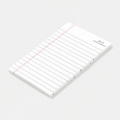 Elegant wit gelinieerd school notitieboek papier m post-it® notes (Schuin)