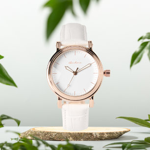 Elegant wit gepersonaliseerd eWatch Horloge