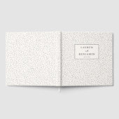 Elegant Wit Gepunkte Confetti Gastenboek (Volledig)