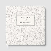 Elegant Wit Gepunkte Confetti Gastenboek (Voorkant)