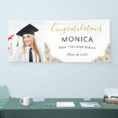 Elegant wit goud 2021 Afstuderen Photo Banner (Beurs)