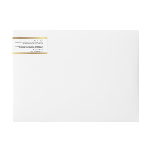 Elegant Wit & Goud 4 OZ 120ml Kosmetisch Potje Lab (Voorkant)