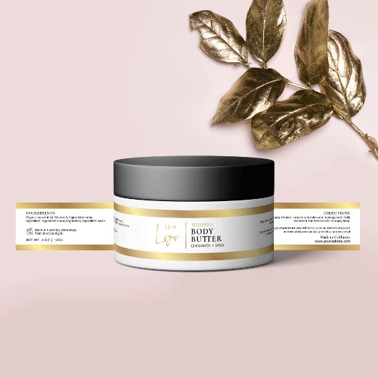 Elegant Wit & Goud 4 OZ 120ml Kosmetisch Potje Lab