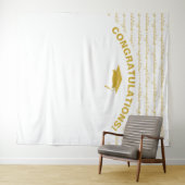 Elegant wit goud afstuderen wandkleed (In Situ (horizontaal))