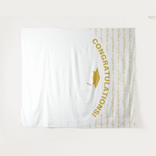 Elegant wit goud afstuderen wandkleed (Voorkant (horizontaal))