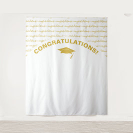 Elegant wit goud afstuderen wandkleed