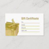 Elegant Wit Goud Beauty Cadeaubon Kortingskaartje (Voorkant)