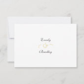 Elegant wit goud bloemenscript menuselectie (Achterkant)