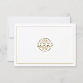 Elegant Wit Goud Business Logo Cadeaubon (Achterkant)