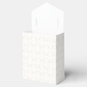 Elegant Wit & Goud Fleur De Lis Cadeau Favor Box Bedankdoosjes (Geopend)