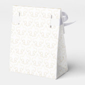 Elegant Wit & Goud Fleur De Lis Cadeau Favor Box Bedankdoosjes (Achterkant)