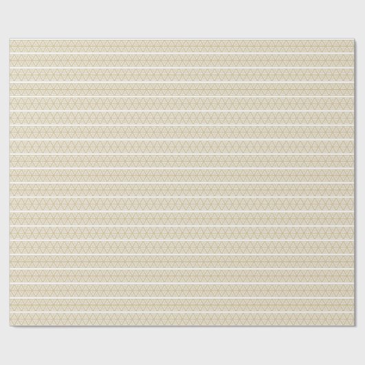 Elegant wit goud gestript  decoratief cadeaupapier (Vlak)