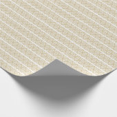 Elegant wit goud gestript  decoratief cadeaupapier (Hoek)