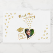 Elegant Wit Goud Glam Bedankt 2025 Afstuderen Likeurfles Etiket (Enkel label)