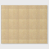 Elegant wit goud glitter chevron strepen patroon cadeaupapier (Vlak)